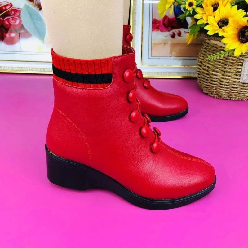botas de lana con suela suave