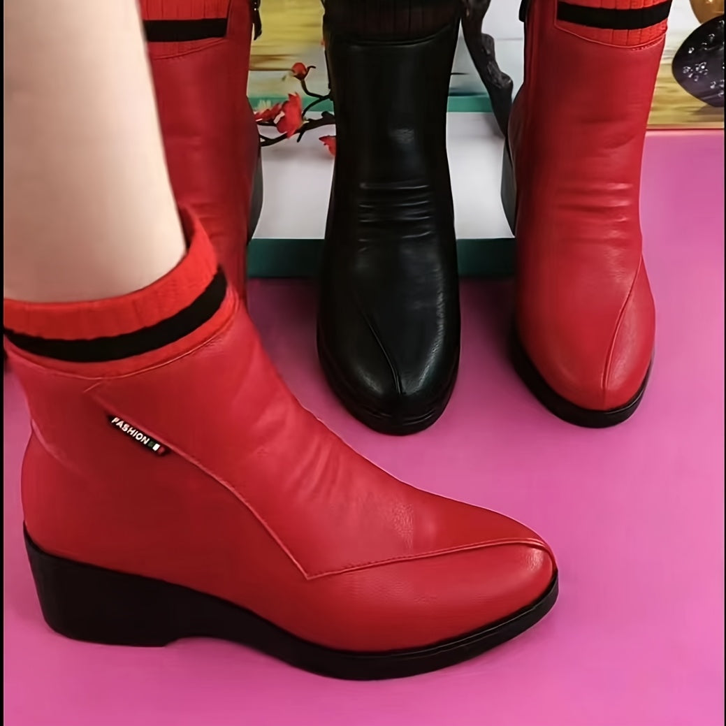 Botas de invierno con suela de goma (cuero genuino)