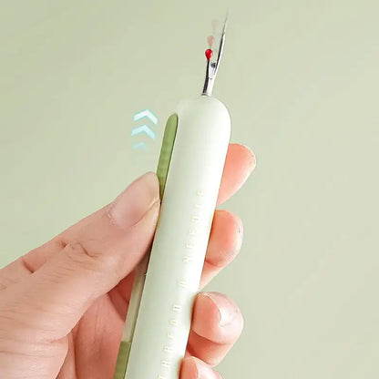 Enhebrador de agujas y quitahilos 2 en 1