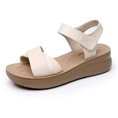 Sandalias de mujer de cuero auténtico