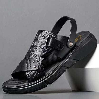 Sandalias para hombre con efecto cocodrilo