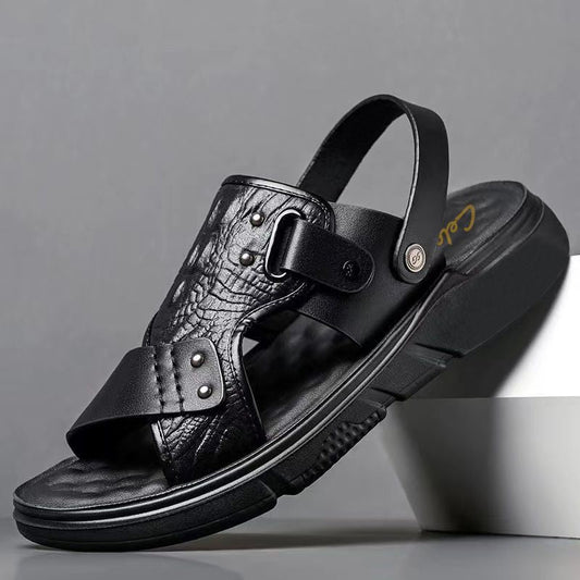 Sandalias para hombre con efecto cocodrilo