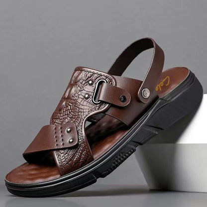 Sandalias para hombre con efecto cocodrilo