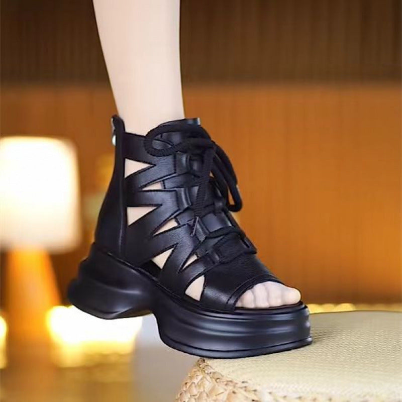 Sandalias de plataforma retro