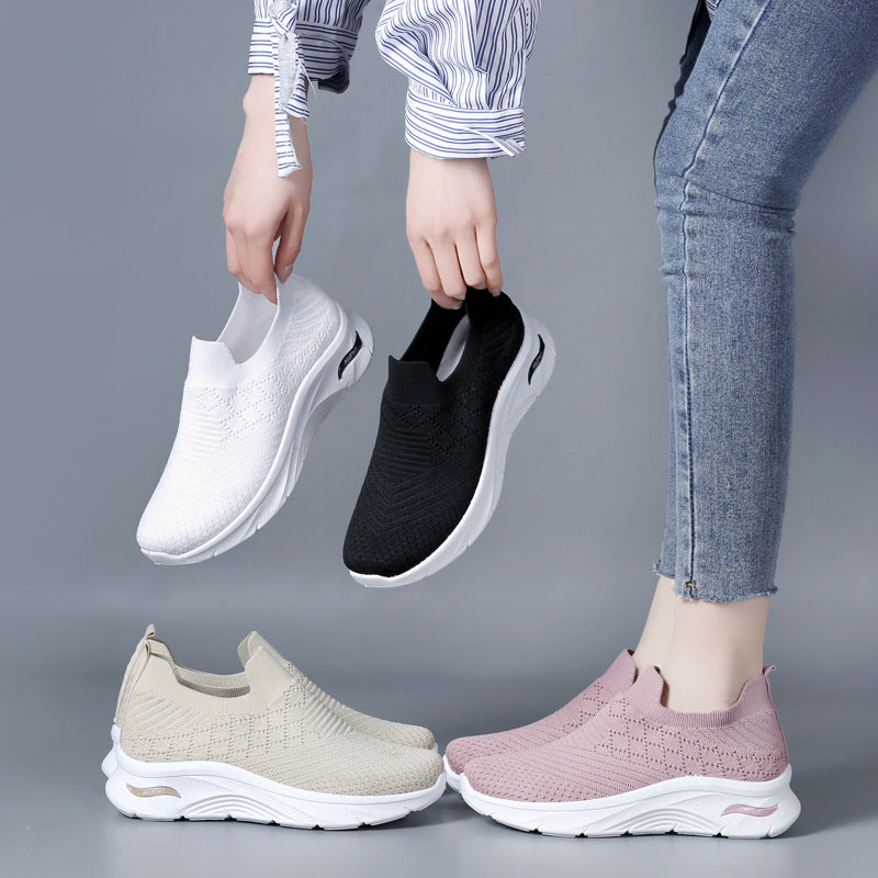 2026 Zapatos de madre de malla con suela blanda