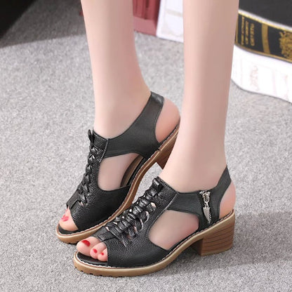 Sandalias de boca de pez de moda