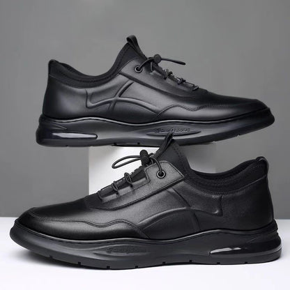 Nuevos zapatos de negocios de cuero transpirables para hombre.