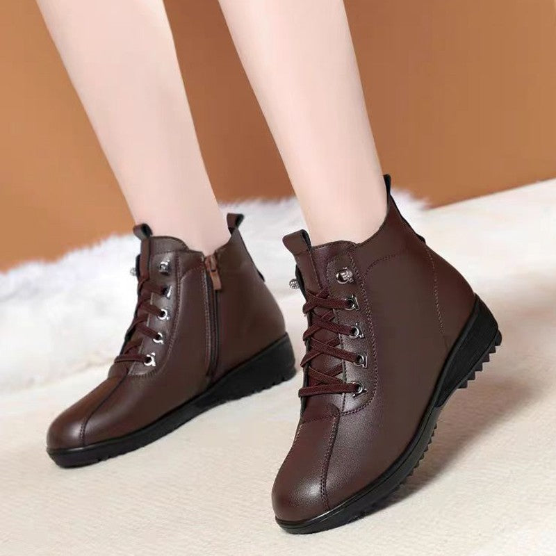 Botas de invierno forradas de polar (cuero)