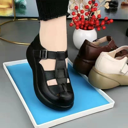 Sandalias romanas de suela gruesa con plataforma