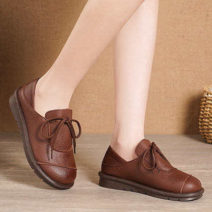 zapatos planos de punta redonda para mujer