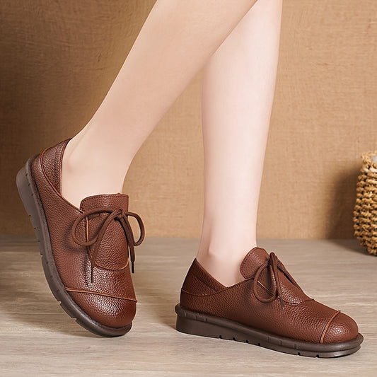 zapatos planos de punta redonda para mujer