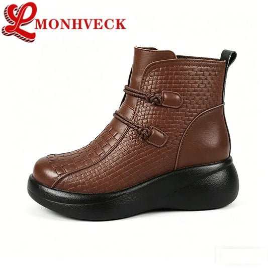 【100% piel de vacuno】botas cortas de moda