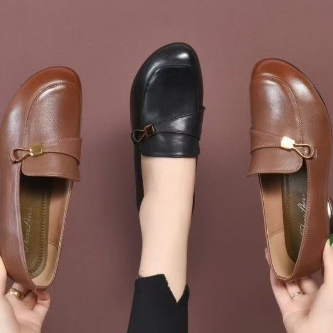 2026 nuevos zapatos planos de cuero suave