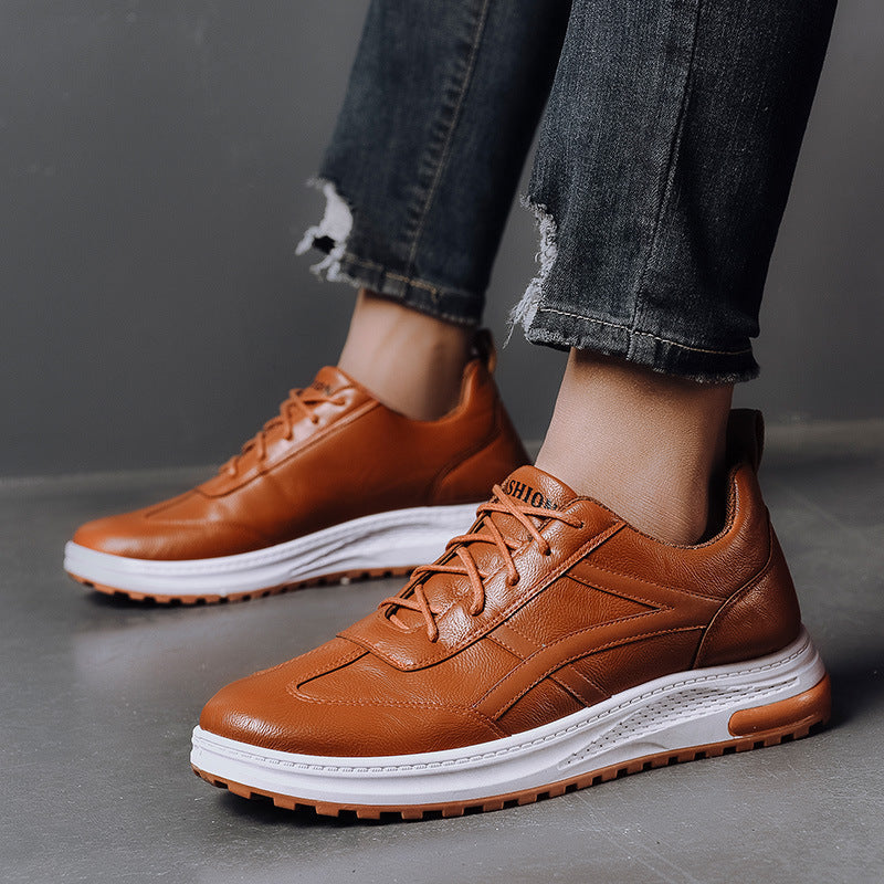 Zapatos deportivos de cuero para hombre
