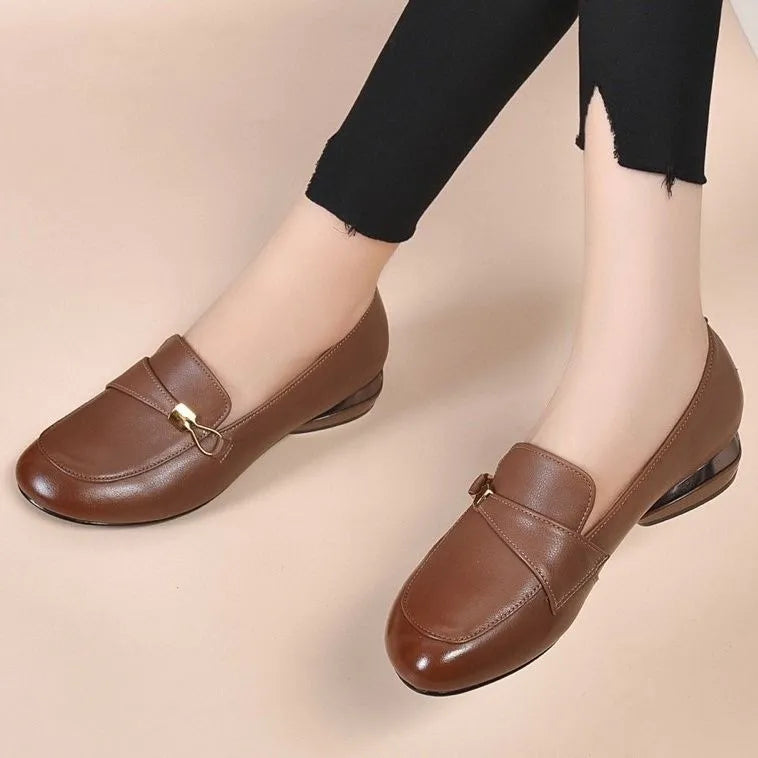 2026 nuevos zapatos planos de cuero suave
