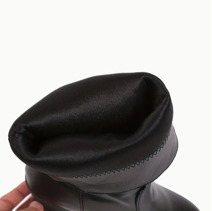 Botas cuña media pantorrilla mujer