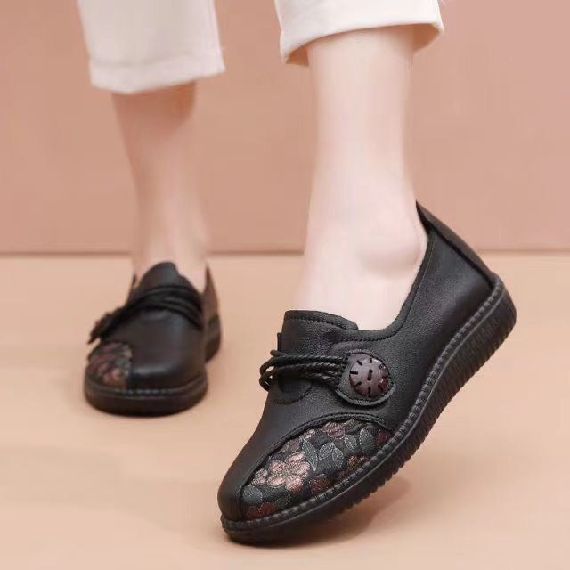 2026 Zapatos de piel de vacuno con suela blanda