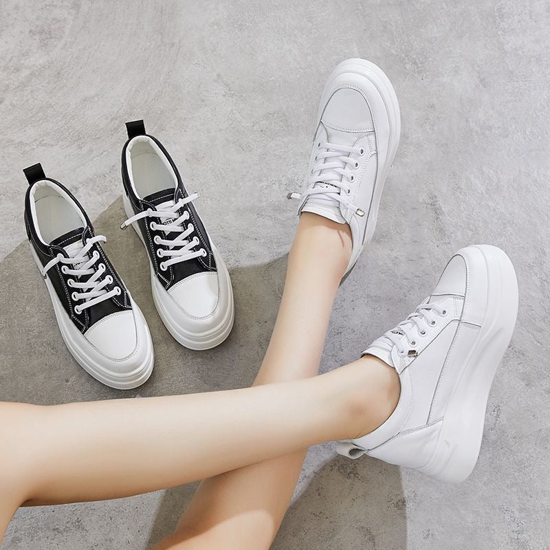 Zapatos casuales de cuero para mujer