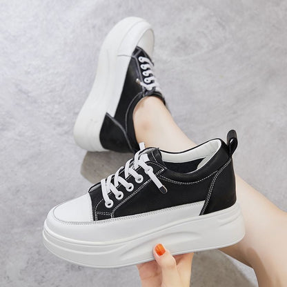 Zapatos casuales de cuero para mujer