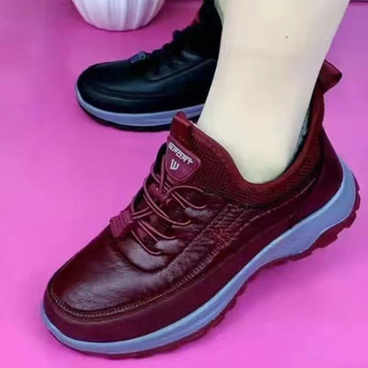 [100% piel de vacuno]Zapatos de piel cálida suela gruesa
