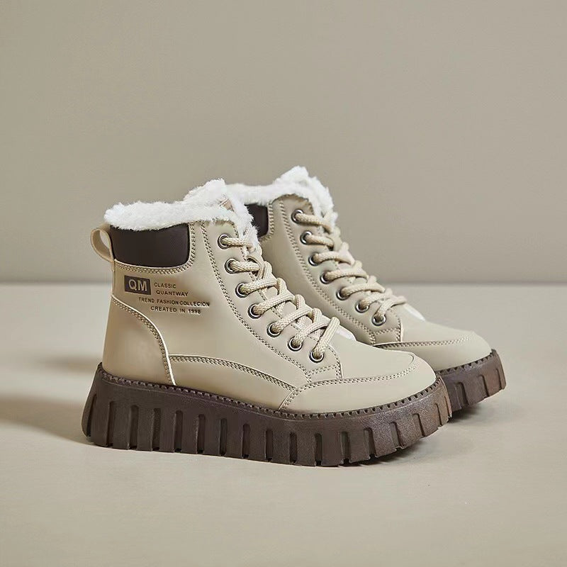 Botas de cuero para mujeres (qm)