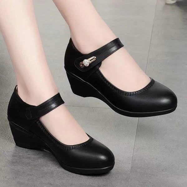 Zapatos de cuero de suela suave de cuero genuino de alta calidad.