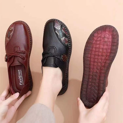 2026 Zapatos de piel de vacuno con suela blanda