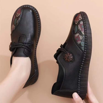 2026 Zapatos de piel de vacuno con suela blanda