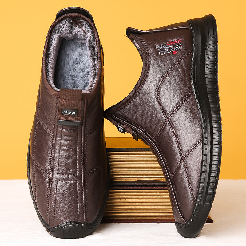 zapatos de piel de terciopelo de otoño