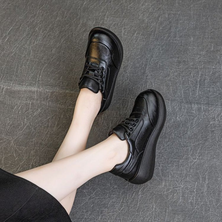 Zapatos de Mujer con Suela Gruesa y Diseño Clásico