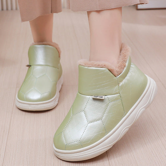 Zapatos de algodón de piel femenina (cáscara de tortuga)