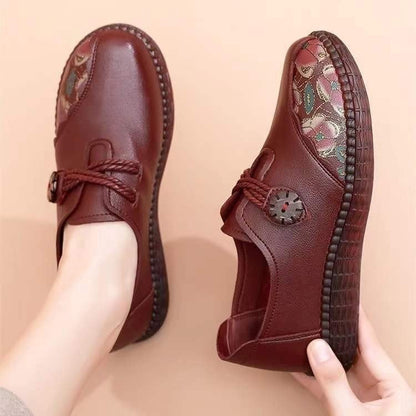 2026 Zapatos de piel de vacuno con suela blanda