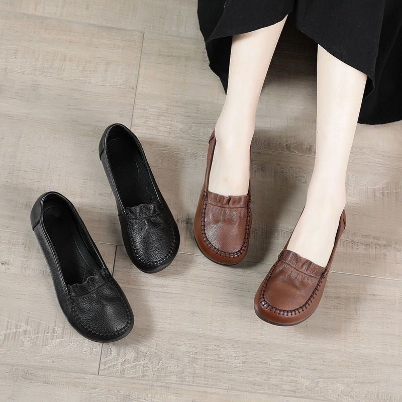 Zapatos de mujer de piel suave y cómodos de llevar