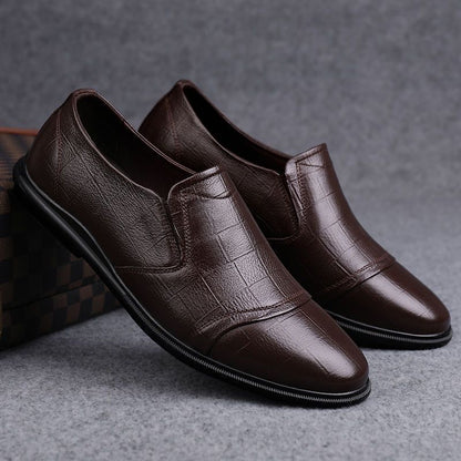 Zapatos de cuero de negocios con suela blanda