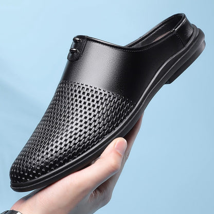 Zapatos de cuero para hombre sin talón