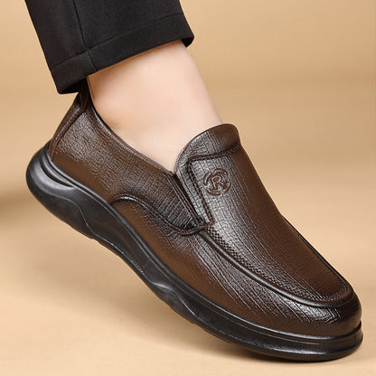Zapatos de hombre de cuero auténtico con suela de goma (versión mejorada)